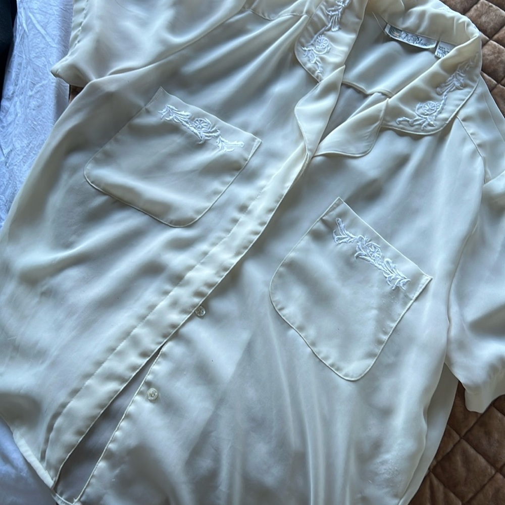 La Blouse Cream Button Down